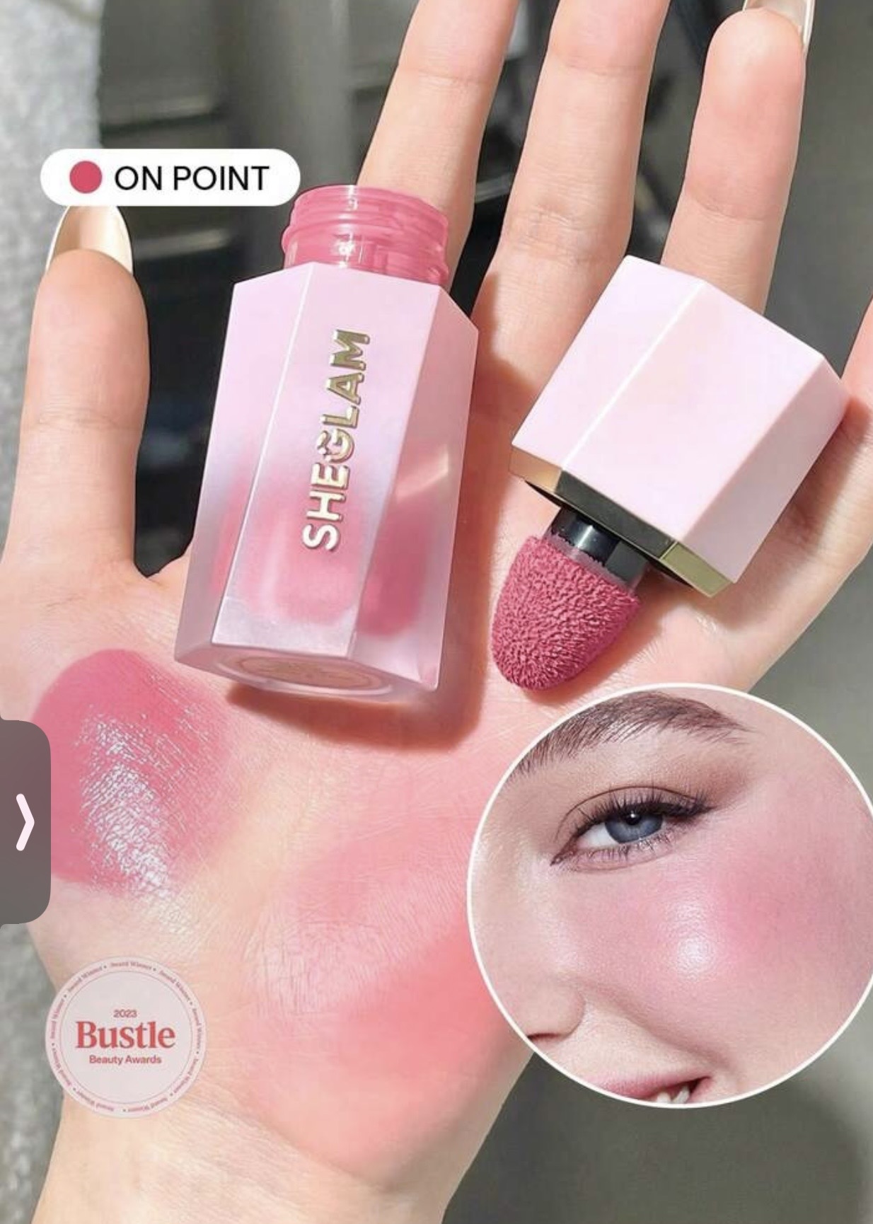 Blush on point   